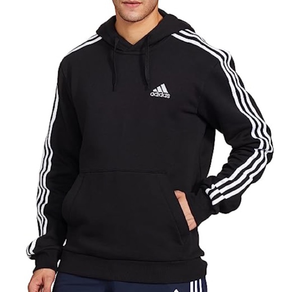 Adidas Originals Men's Adicolor Classics 3-Stripes Hoodie Sweatshirt Black White